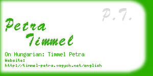petra timmel business card